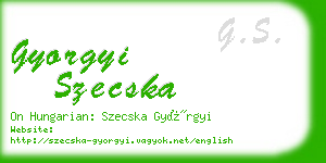 gyorgyi szecska business card